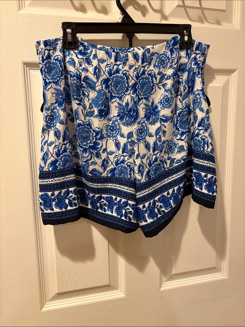by & by Blue and White Floral Off-Shoulder Top